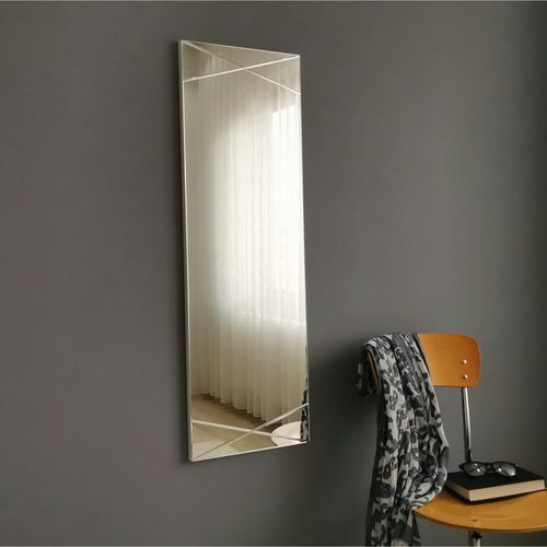 Miroir Rectangulaire Mural Avec Décor Croisé 105 Cm Cody
