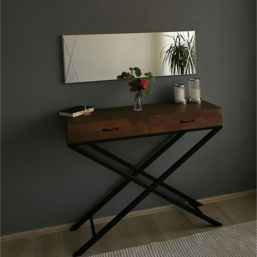 Miroir Rectangulaire Mural Avec Décor Croisé 105 Cm Cody