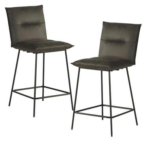 Chaise Îlot Central Gris Malmoe (lot De 2)