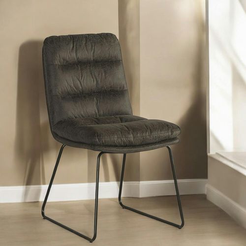 Chaise Rembourrée Grise Epika (lot De 2)