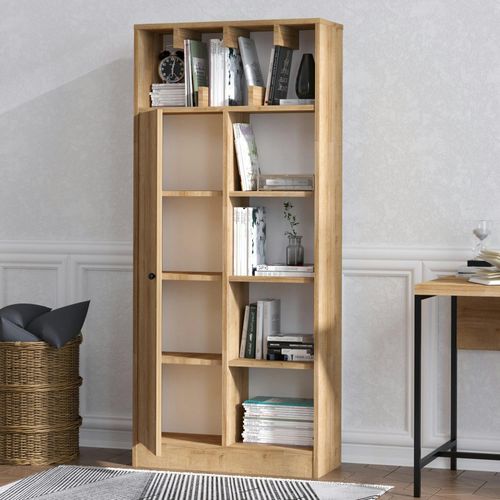 Bibliothèque Chambre Ado Effet Bois Clair - Moderne Marfa