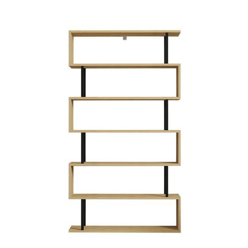 Étagère Murale Moderne Effet Bois Clair - 6 Niveaux Umea