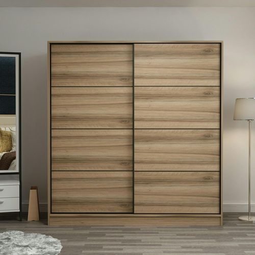 Armoire Penderie 2 Portes Effet Bois L.180 Cm Byron