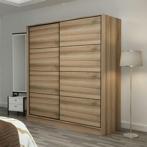 Armoire Penderie 2 Portes Effet Bois L.180 Cm Byron