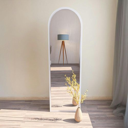 Miroir Plein Pied Blanc Moderne, Forme Ovale 160 Cm Cody