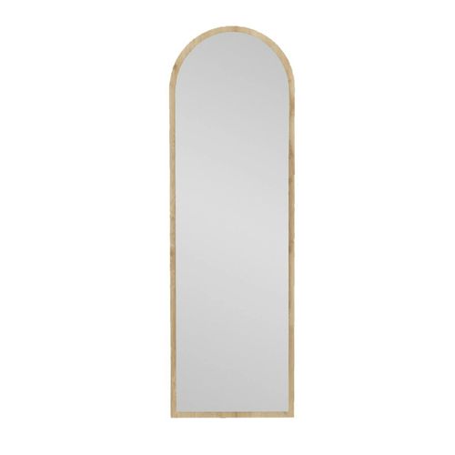 Miroir Plein Pied Moderne Ovale Effet Bois Clair, 160 Cm Cody