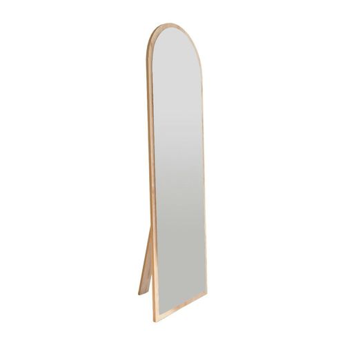 Miroir Plein Pied Moderne Ovale Effet Bois Clair, 160 Cm Cody