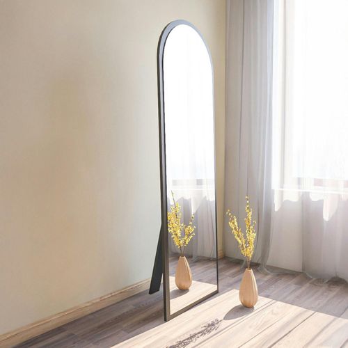 Miroir Plein Pied Ovale Noir 160 Cm - Mural Ou à Poser Cody