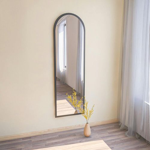 Miroir Plein Pied Ovale Noir 160 Cm - Mural Ou à Poser Cody