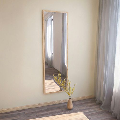 Grand Miroir Plein Pied Effet Bois Style Moderne 160 Cm Cody