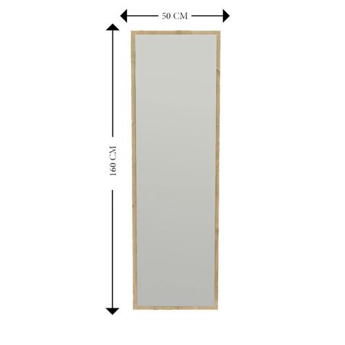 Grand Miroir Plein Pied Effet Bois Style Moderne 160 Cm Cody