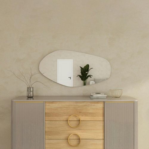 Grand Miroir Mural Organique - Forme Nature 120 Cm Cody