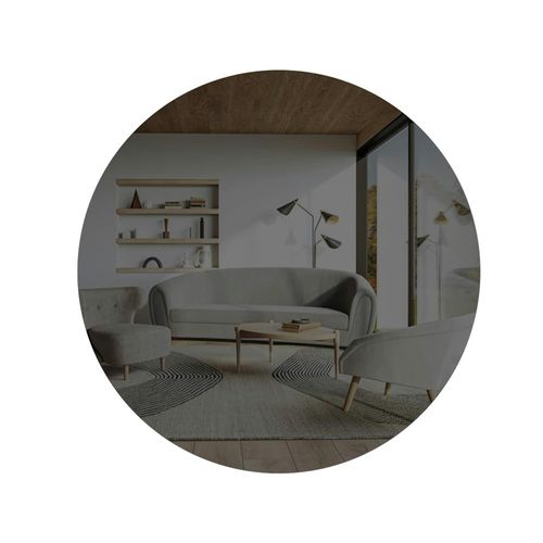 Miroir De Salle De Bains Rond Bord Argenté 70 Cm Cody