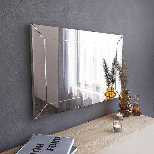 Miroir Rectangulaire Mural 75 Cm - Cadre Biseauté Cody