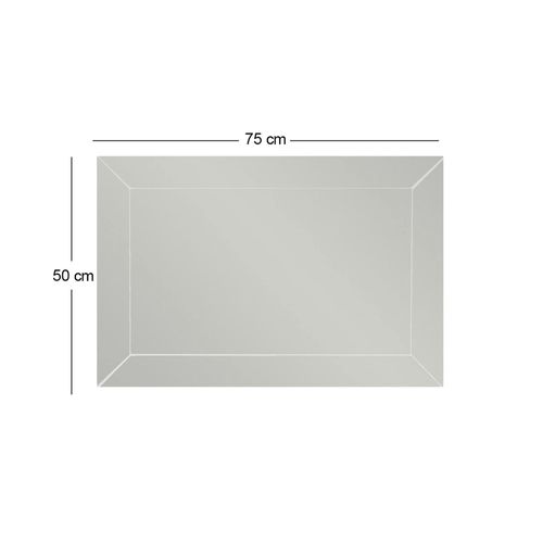 Miroir Rectangulaire Mural 75 Cm - Cadre Biseauté Cody