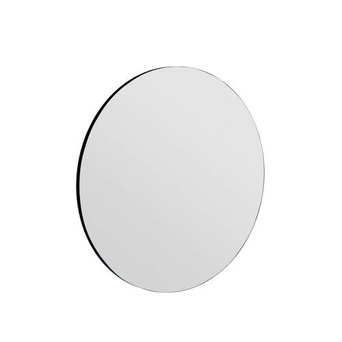 Miroir Rond à Bord Noirø70 Cm - Style Moderne Cody
