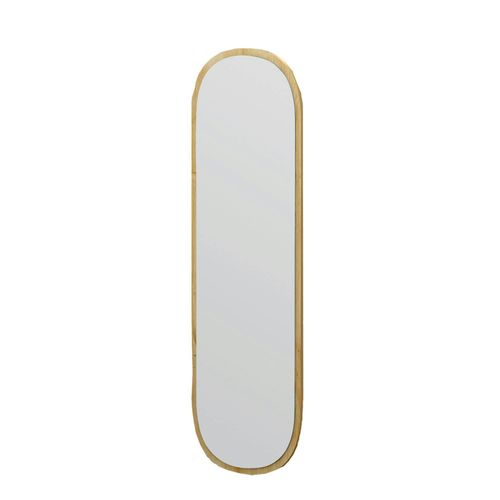 Miroir D'entrée Ovale Cadre Effet Bois 117 Cm - Moderne Cody