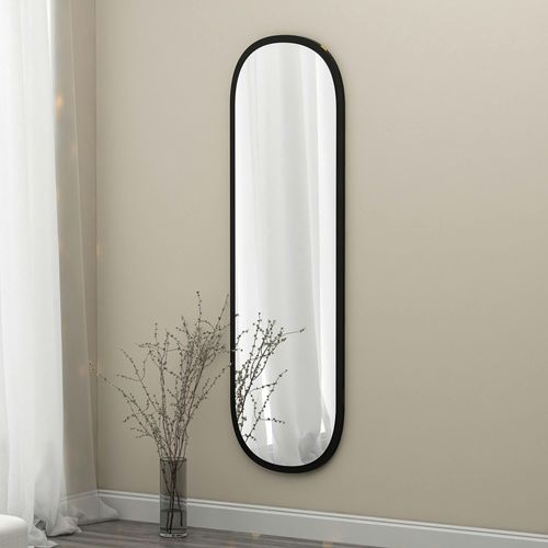 Miroir D'entrée Noir Ovale 117 Cm - Style Moderne Cody