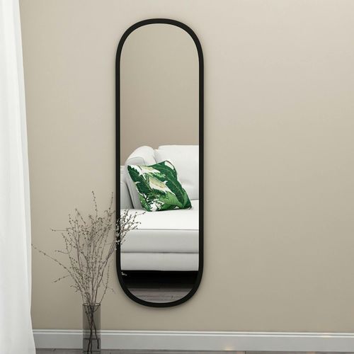 Miroir D'entrée Noir Ovale 117 Cm - Style Moderne Cody