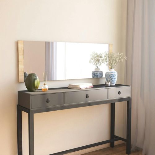 Miroir Rectangulaire Effet Bois Clair 120 Cm - à Poser Ou Suspendre Cody