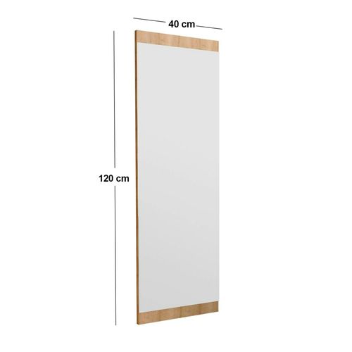 Miroir Rectangulaire Effet Bois Clair 120 Cm - à Poser Ou Suspendre Cody