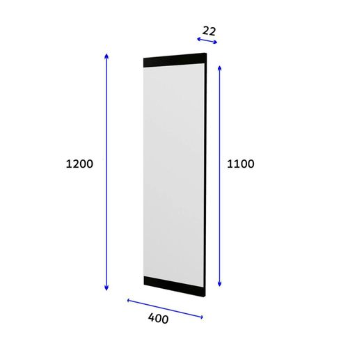 Miroir Rectangulaire Noir 120 Cm - à Poser Ou Suspendre Cody