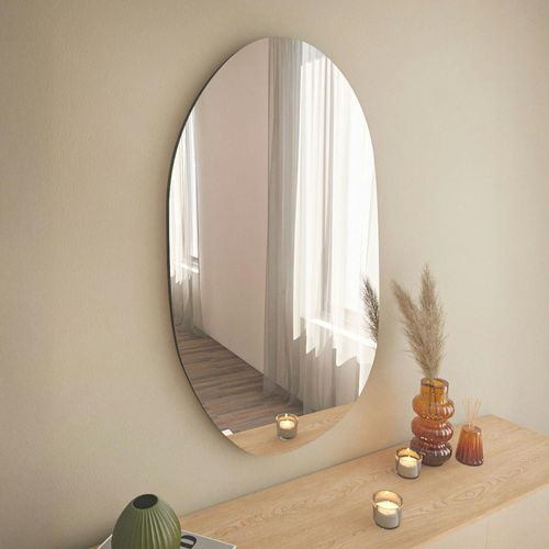 Miroir Design Organique Forme Galet 89 Cm - Style Naturel Cody