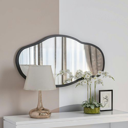Miroir Design Organique Forme Libre - Cadre Noir Cody
