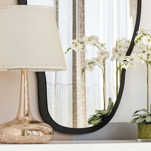 Miroir Design Organique Forme Libre - Cadre Noir Cody