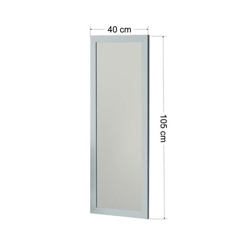 Miroir Rectangulaire Mural Avec Cadre Blanc 105 Cm Cody