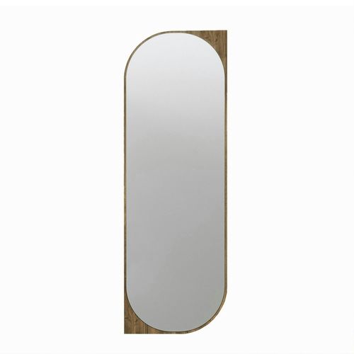Miroir Mural Plein Pied Effet Noyer - Forme Capsule 152 Cm Cody