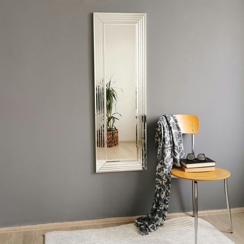 Miroir Rectangulaire Moderne Chic - Cadre Rainuré 120 Cm Cody
