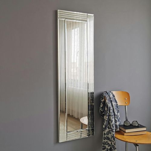 Miroir Rectangulaire Moderne Chic - Cadre Strié 120 Cm Cody
