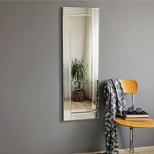 Miroir Rectangulaire Moderne Chic - Cadre Strié 120 Cm Cody