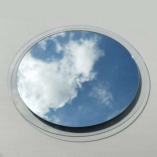Miroir Rond Moderne Cadre Verre Transparent Ø65 Cm Cody