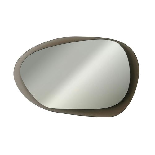 Miroir Design Organique Cadre Verre Ambré 75 Cm Cody