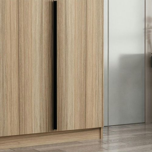 Armoire Penderie Moderne Effet Bois - 2 Portes Byron