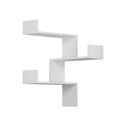 Étagère Murale D’angle Blanche– Moderne, 3 Tablettes Marfa
