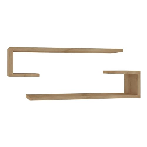 Étagère Murale Effet Bois Clair Avec Retour (lot De 2) Marfa