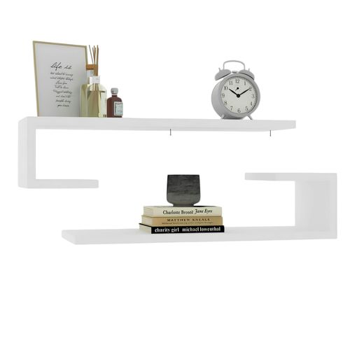 Étagère Murale Blanche Avec Retour (lot De 2) Marfa