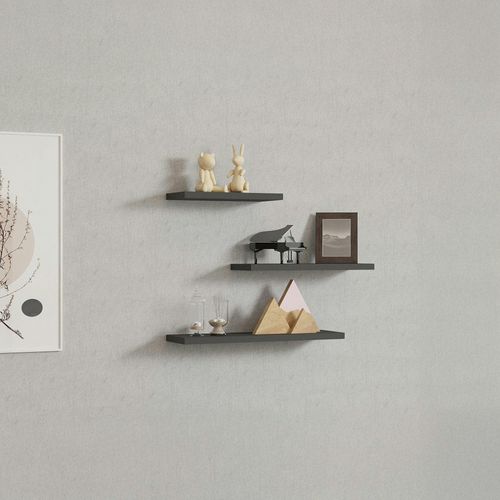 Etagère Murale Moderne Gris Foncé (lot De 3) Marfa