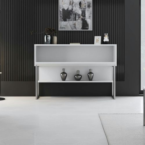 Console D'entrée Blanche Design Avec Grand Rangement Jena