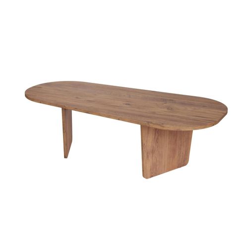 Table Basse Design Organique Effet Pin, Pieds Obliques Marfa