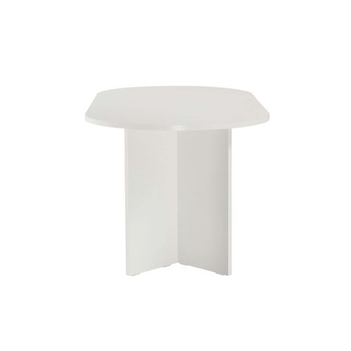 Table à Manger Moderne Blanche Effet Bois Pieds En V 180 Cm Marfa