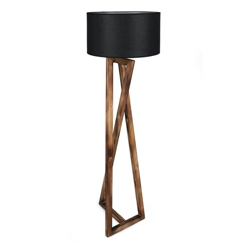 Lampadaire Trépied Croisé Abat-jour Noir 150 Cm Kilis