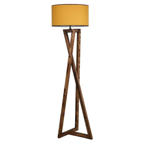 Lampadaire Trépied Croisé Abat-jour Jaune 150 Cm Kilis