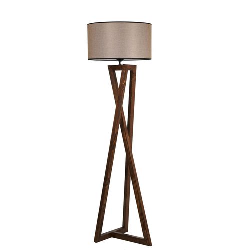 Lampadaire Trépied Croisé Abat-jour Beige 150 Cm Kilis