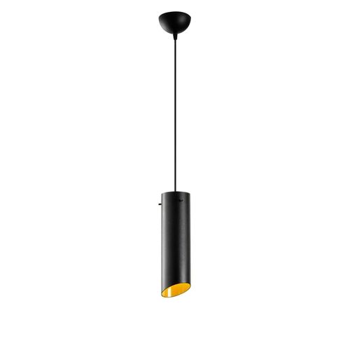Lampe De Chevet Suspendue Noire Mat, Forme Cylindre Sile