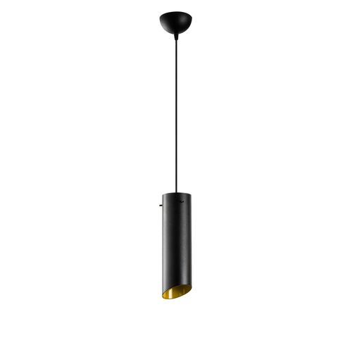 Lampe De Chevet Suspendue Noire Mat, Forme Cylindre Sile
