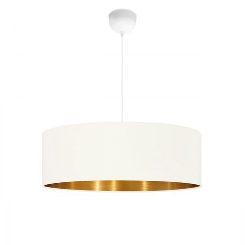 Suspension Blanche Contemporaine Avec Abat-jour Doré Zurich